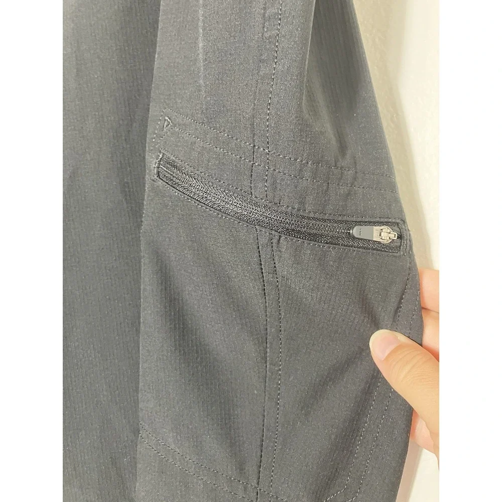 Eddie Bauer Pants Womens 16 Stretch Ripstop Crop Drawstring Hiking Mesh‎ Pockets